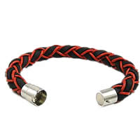 Cowhide Bracelets, stainless steel clasp 11mm 
