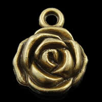 Brass Flower Pendants, plated, layered Approx 3mm 