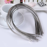 Hair Band Findings, Iron, platinum color plated, for children, 5mm 