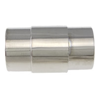 Round Stainless Steel Magnetic Clasp, 316L Stainless Steel, Tube, original color Approx 10mm 