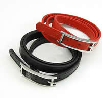 Cowhide Bracelets, 316 stainless steel pin buckle Inch 
