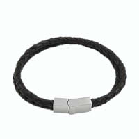 Cowhide Bracelets, 316 stainless steel clasp 4mm 