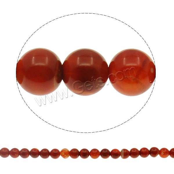 Achat Perlen, rund, verschiedenen Materialien für die Wahl, Bohrung:ca. 1.5mm, Länge:ca. 15 ZollInch, verkauft von Strang