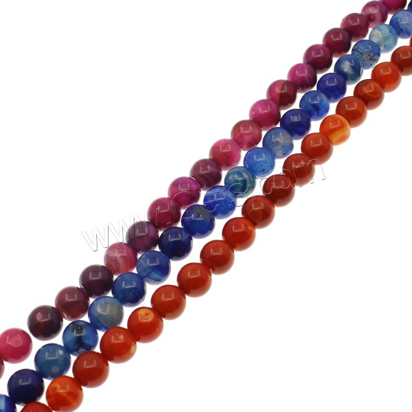 Perles agates, Agate, Rond, différents matériaux pour le choix, Trou:Environ 1.5mm, Longueur:Environ 15 pouce, Vendu par brin