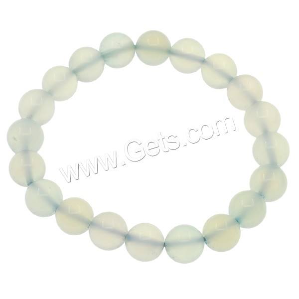 Aquamarine Bracelet, Round, March Birthstone & different size for choice, Length:Approx 7.5 Inch, Sold By Strand
