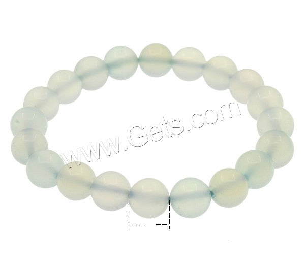 Aquamarine Bracelet, Round, March Birthstone & different size for choice, Length:Approx 7.5 Inch, Sold By Strand