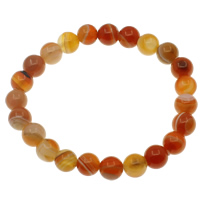 Lace Agate Bracelets, Round red Approx 7.5 Inch 