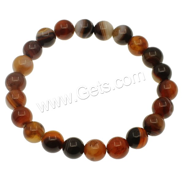 Lace Agate Bracelets, Round, different size for choice, Length:Approx 7.5 Inch, Sold By Strand