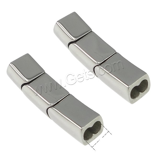 Rectangle Stainless Steel Magnetic Clasp, plated, different size for choice, more colors for choice, 30x8x7mm, Sold By PC