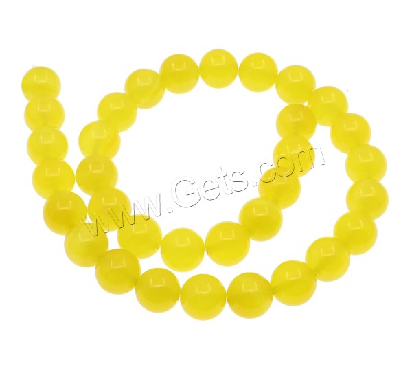 Natural Yellow Agate Beads, Round, different size for choice, Grade A, Hole:Approx 1mm, Length:Approx 15.3 Inch, Sold By Strand