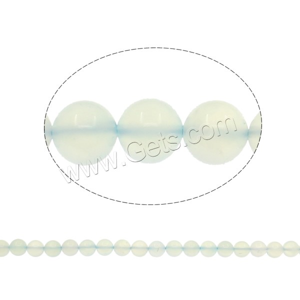 Aquamarin Perlen, rund, März Birthstone & verschiedene Größen vorhanden, Bohrung:ca. 1mm, Länge:ca. 15 ZollInch, verkauft von Strang