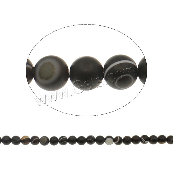 Natural Tibetan Agate Dzi Beads, Round, one-eyed & different size for choice & frosted, Hole:Approx 1mm, Length:Approx 15.1 Inch, Sold By Strand