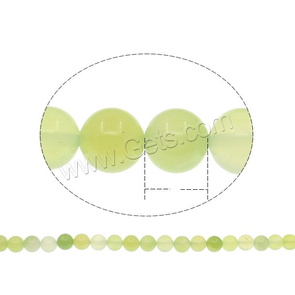 Abalorios de Ágata Verde, Esférico, diverso tamaño para la opción, Grado A, agujero:aproximado 1mm, longitud:aproximado 15.1 Inch, Vendido por Sarta