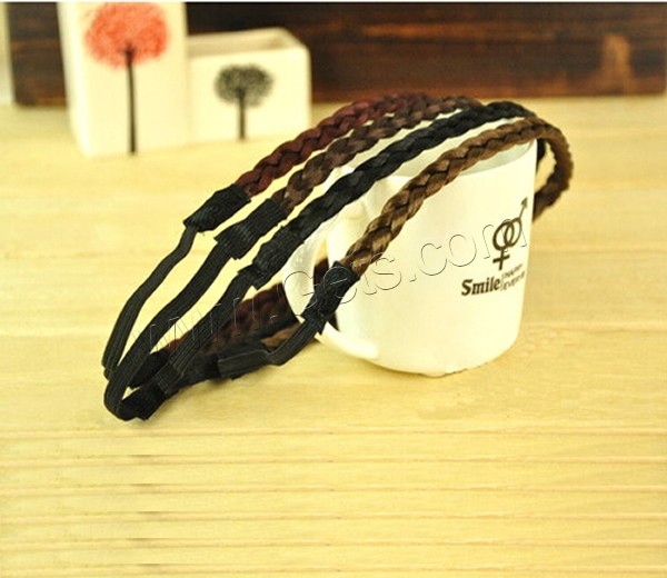 Fiber Hair Jewelry Elastic, with Polyester, braided & different size for choice, mixed colors, 12PCs/Bag, Sold By Bag
