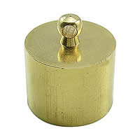 Brass End Cap, Tube, plated Approx 15mm 