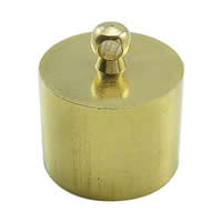 Brass End Cap, Tube, plated Approx 17mm 