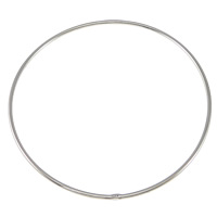 Brass Bracelets, silver color plated, 1.5mm, Inner Approx 62mm Approx 7.8 Inch 