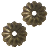 Brass Bead Cap, Flower, plated 6mm Approx 1mm 
