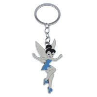 Enamel Zinc Alloy Key Chain, Fairy, platinum color plated, nickel, lead & cadmium free 115mm Approx 26mm Approx 4.5 Inch 