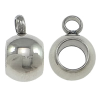 Stainless Steel Bail Bead, Drum, original color Approx 2mm, 4mm 