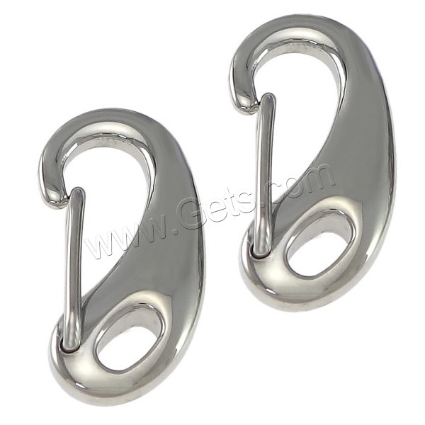 Stainless Steel Key Clasp, more sizes for choice, original color, Sold By PC