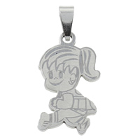 Stainless Steel Pendants, Girl, original color Approx 