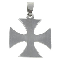 Stainless Steel Cross Pendants, original color Approx 