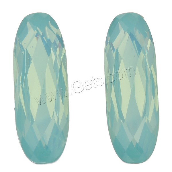 Translucent Resin Cabochon, Oval, gold color plated, different size for choice & rivoli back & faceted, more colors for choice, Sold By Bag