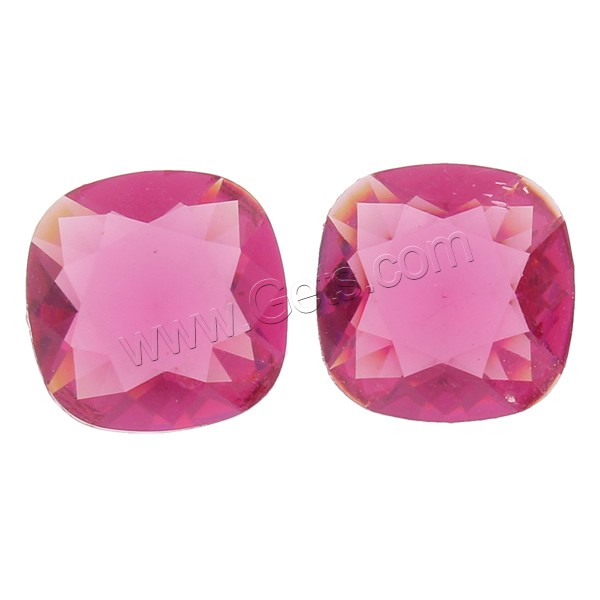 Translucent Resin Cabochon, Square, different size for choice & rivoli back & faceted, more colors for choice, Sold By Bag