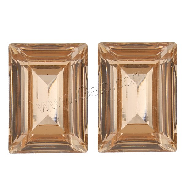 Translucent Resin Cabochon, Rectangle, gold color plated, different size for choice & rivoli back & faceted, more colors for choice, Sold By Bag