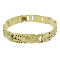 Brass Bracelets, gold color plated, flower cut & hammered, nickel, lead & cadmium free  Approx 7.5 Inch 