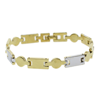 Brass Bracelets, plated, two tone, nickel, lead & cadmium free Approx 7.5 Inch 