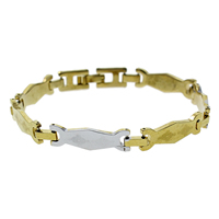 Brass Bracelets, plated, two tone, nickel, lead & cadmium free Approx 7 Inch 