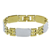 Brass Bracelets, plated, two tone, nickel, lead & cadmium free  Approx 7.5 Inch 