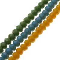 Perles de cristal rondelle, normes différentes pour le choix & facettes & couleur solide, plus de couleurs à choisir Environ 1mm, Vendu par brin