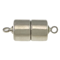 Brass Magnetic Clasp, Drum, plated, single-strand Approx 1.5mm 