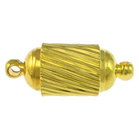Brass Magnetic Clasp, Column, plated, single-strand Approx 1mm 