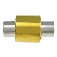 Cierre Magnético de Metal, Tubo, chapado, 2-tono, 18x11mm, agujero:aproximado 5mm, Vendido por UD