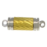 Brass Magnetic Clasp, Column, plated, single-strand & two tone Approx 2mm 