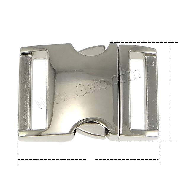 Zinc Alloy Side Release Buckle, platinum color plated, different size for choice, nickel, lead & cadmium free, Sold By PC