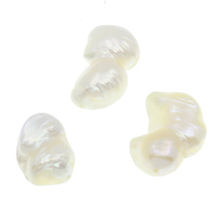 Perles de culture d'eau douce Keishi, perle d'eau douce cultivée, baroque, blanc, 14-20mm Environ 0.8mm, Environ Vendu par kg