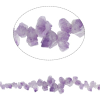 天然紫水晶のビーズ, アメジスト, ナゲット, 2 月誕生石 - 穴:約 1mm, 長さ:約 16.5 インチ, 約 47パソコン/ストランド, 売り手 ストランド