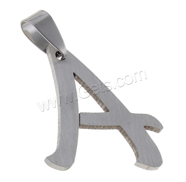Stainless Steel Letter Pendant, different styles for choice, original color, Hole:Approx 4x8mm, Sold By PC
