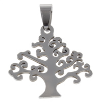 Stainless Steel Pendants, Tree, original color Approx 