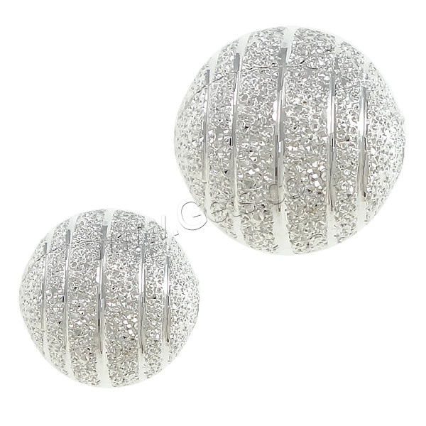 Brass Stardust Beads, Round, plated, different size for choice, more colors for choice, Hole:Approx 2mm, Sold By PC