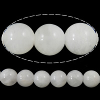 Mondstein Perlen, rund, verschiedene Größen vorhanden, Länge:15.5 ZollInch, verkauft von Strang
