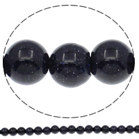 Blue Goldstone Beads, Round, natural Approx 1mm Approx 15 Inch 
