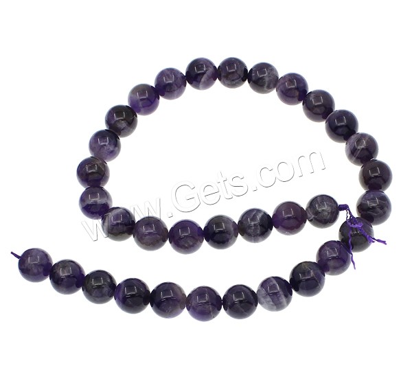 Natural Amethyst Beads, Round, February Birthstone & different size for choice, Hole:Approx 1mm, Length:Approx 15.7 Inch, Sold By Strand