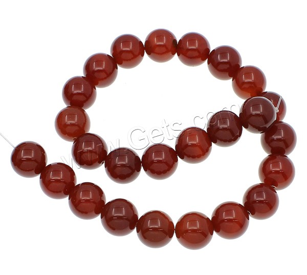 Natural Red Agate Beads, Round, different size for choice, Hole:Approx 1mm, Length:Approx 15.7 Inch, Sold By Strand