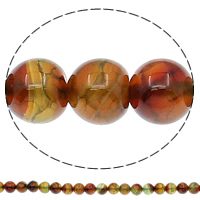 Natural Dragon Veins Agate Beads, Round Approx 1mm Approx 15.7 Inch 